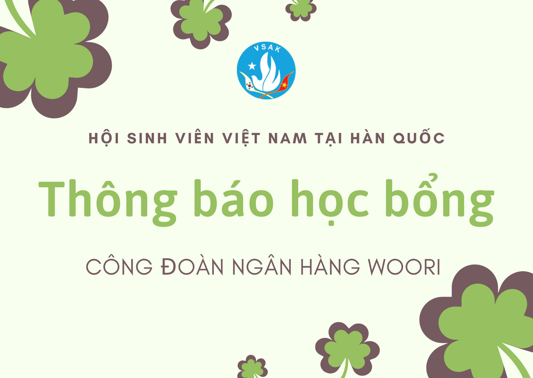 Giới thiệu học bổng CÔNG ĐOÀN NGÂN HÀNG WOORI