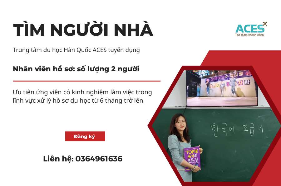 Tuyển dụng nhân viên hồ sơ du học Hàn Quốc
