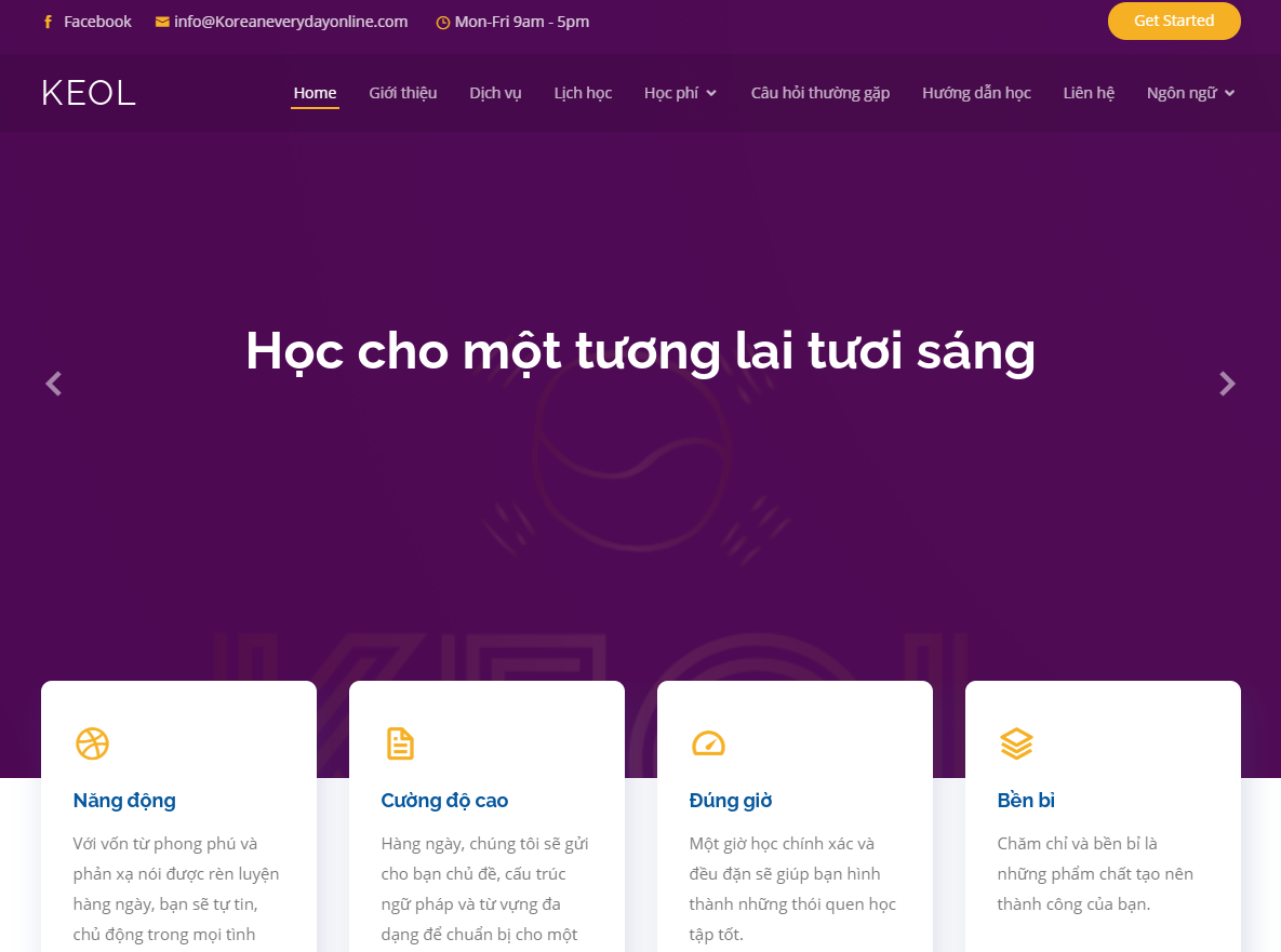 Thông báo về khóa học online trực tiếp với giáo viên Hàn Quốc