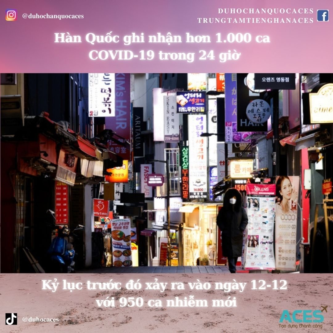 H&agrave;n Quốc ghi nhận hơn 1.000 ca COVID-19 trong 24 giờ