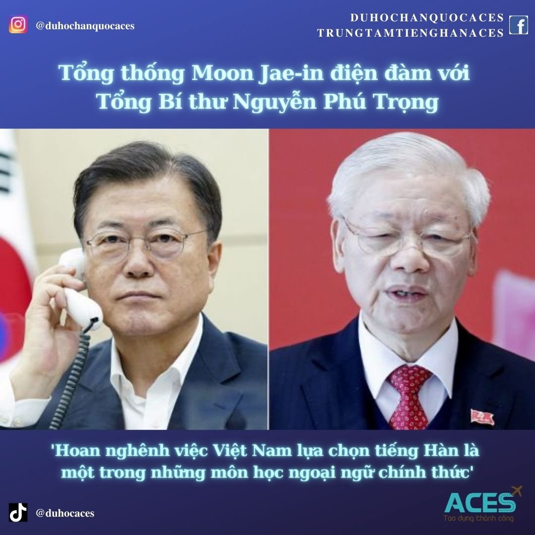 Tổng thống Moon Jae In điện đ&agrave;m với Tổng b&iacute; thư Trọng