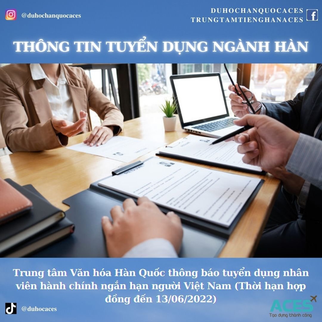 Trung t&acirc;m văn h&oacute;a H&agrave;n Quốc tuyển dụng nh&acirc;n vi&ecirc;n
